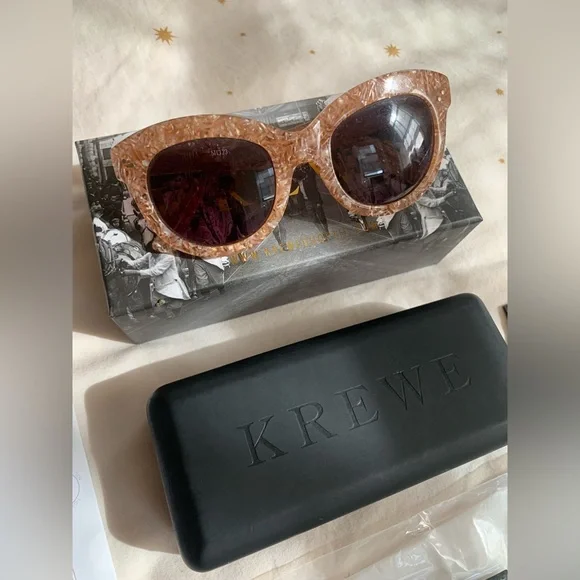 KREWE - Julia Cat-Eyed Sunglasses - Pink Marbled - Picture 2 of 11